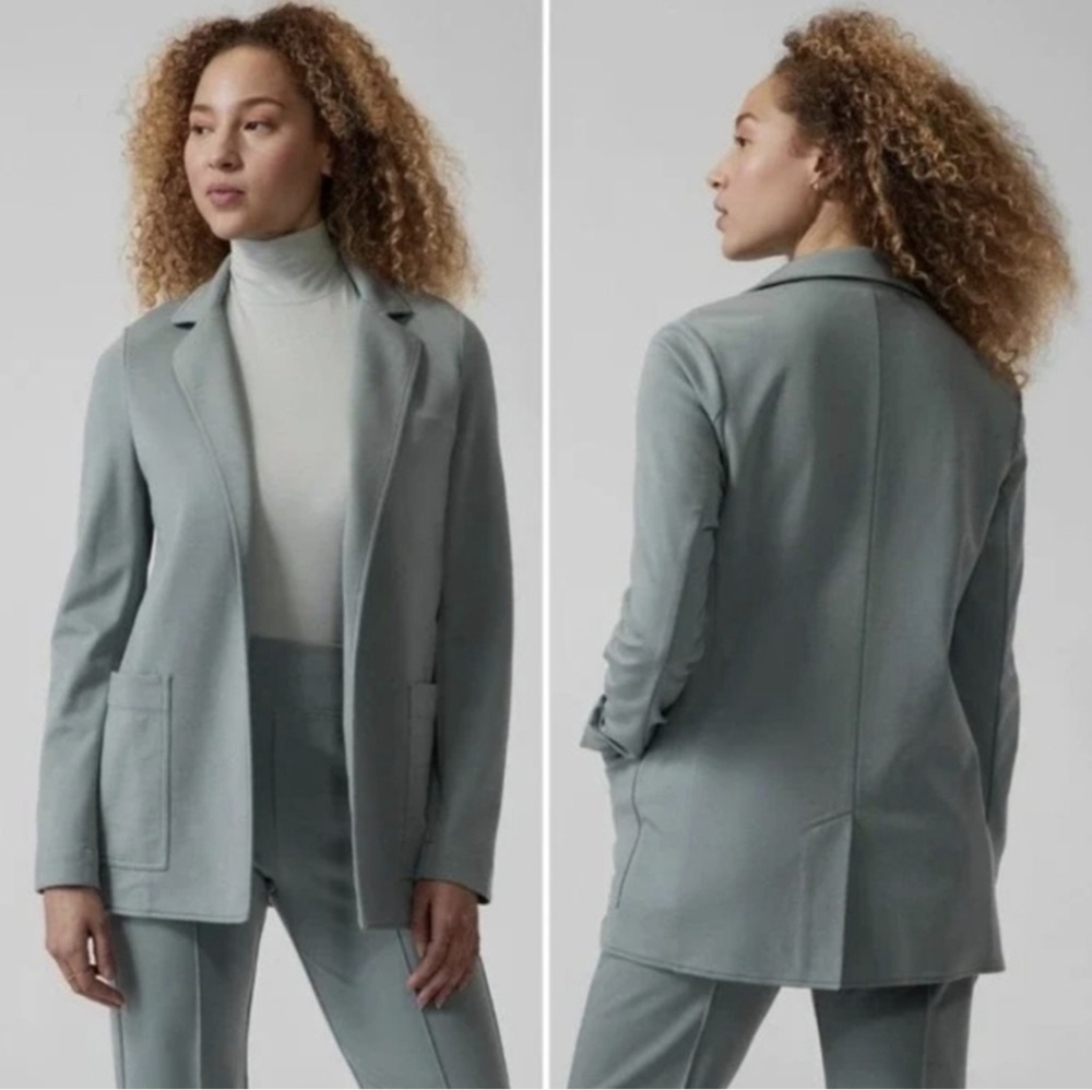 Athleta Eastbound Blazer In Minimalistic Grey Women's 10 Office‎ Business